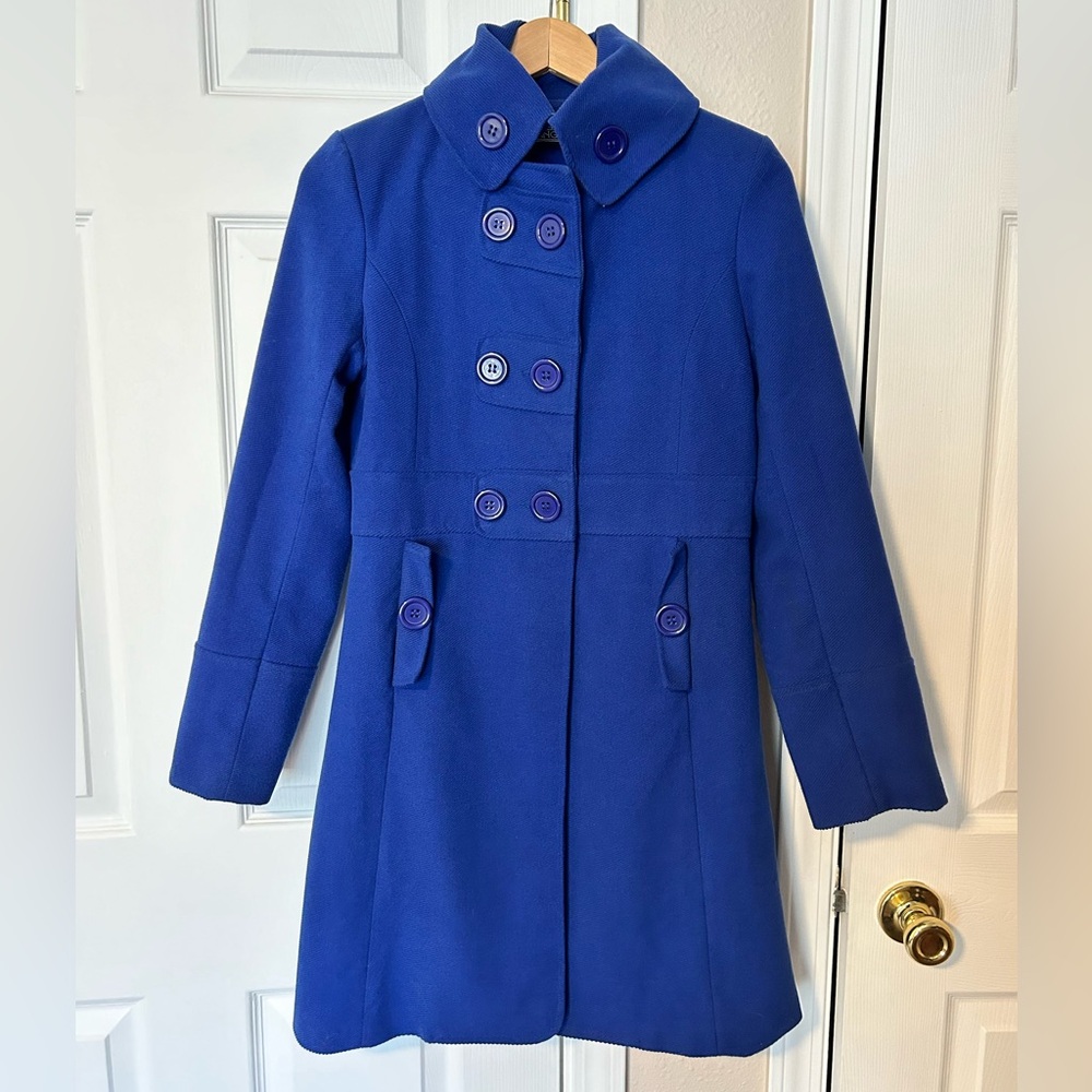Angie Royal Blue Trench Coat Women’s size small